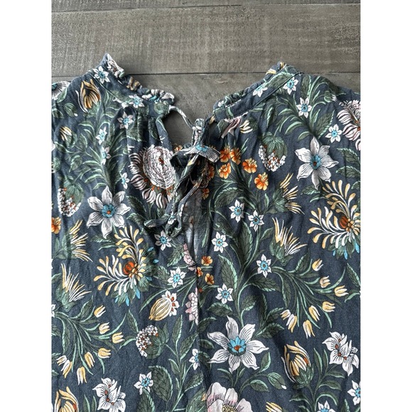 Loft women's Green floral sleeveless blouse Size XL - Picture 7 of 10